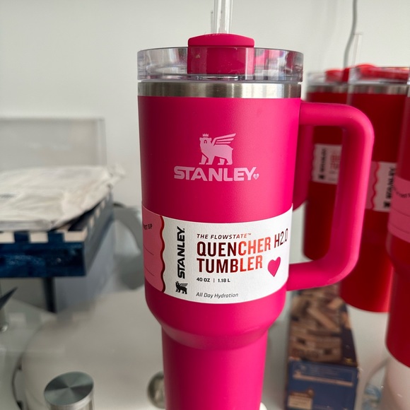Stanley 40 oz Stainless Steel H2.0 Flowstate Quencher Tumbler valentine bundle - Picture 8 of 10
